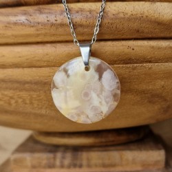 agate fleur de cerisier - pendentif