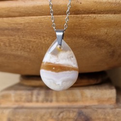 agate fleur de cerisier - pendentif