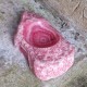 Rhodochrosite brute creusée