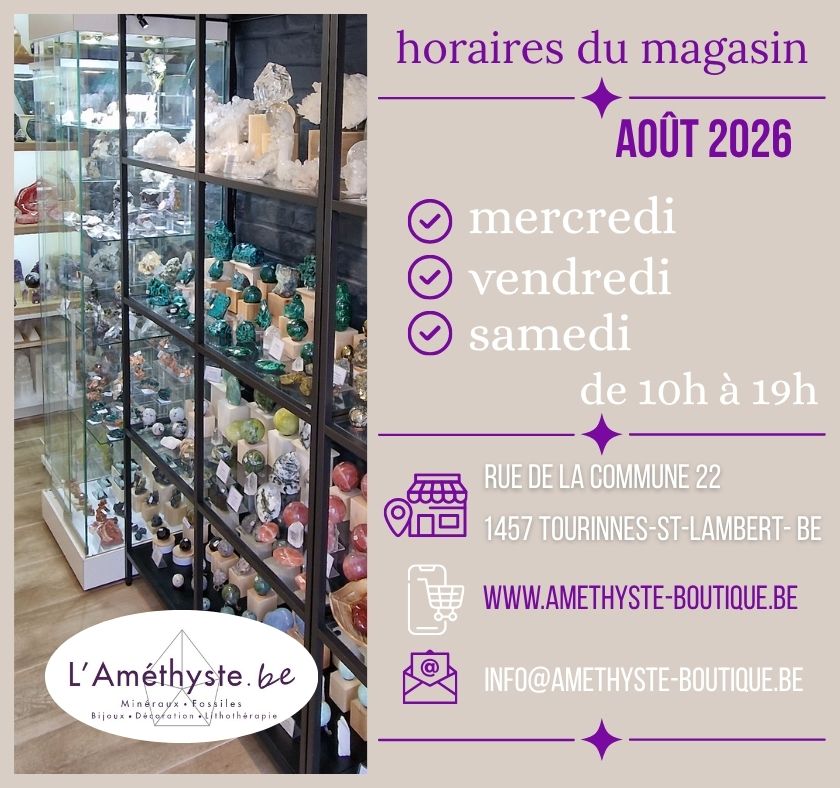 L'Améthyste.be horaires du magasin