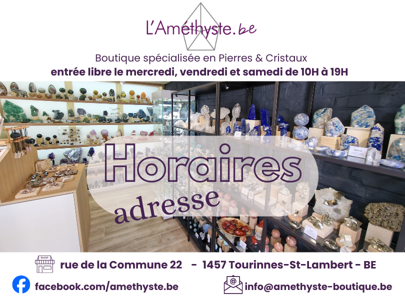 L'Améthyste.be horaires du magasin