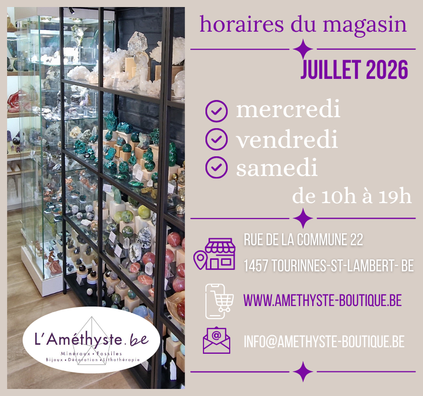 L'Améthyste.be horaires du magasin