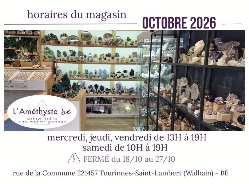 L'Améthyste.be : horaire et adresse du magasin